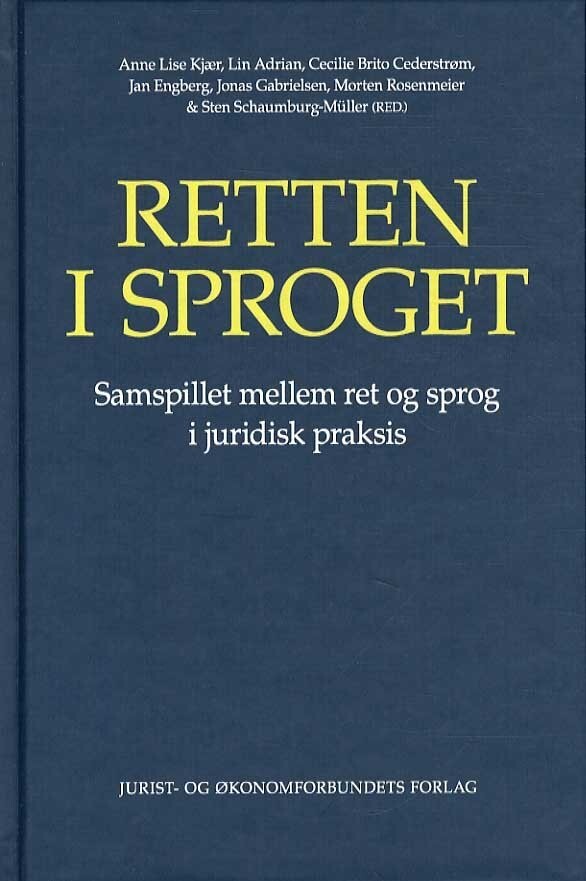 Retten I Sproget - Sten Schaumburg-Müller - Bog