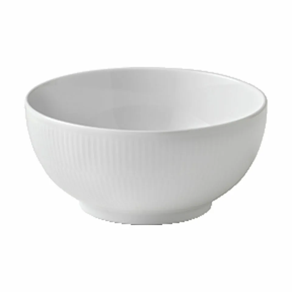 Royal Copenhagen Hvid Riflet Skålsæt - 3 dele