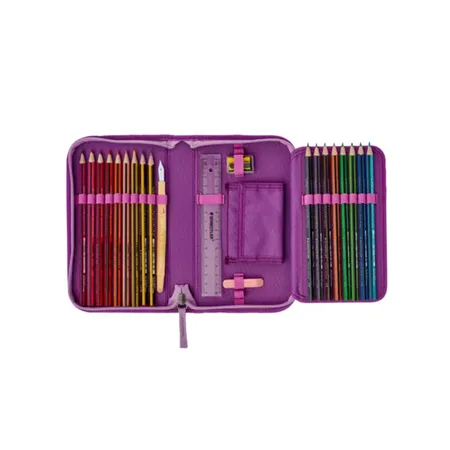 DerDieDas ErgoFlex Easy Schulranzen-Set Purple Dots