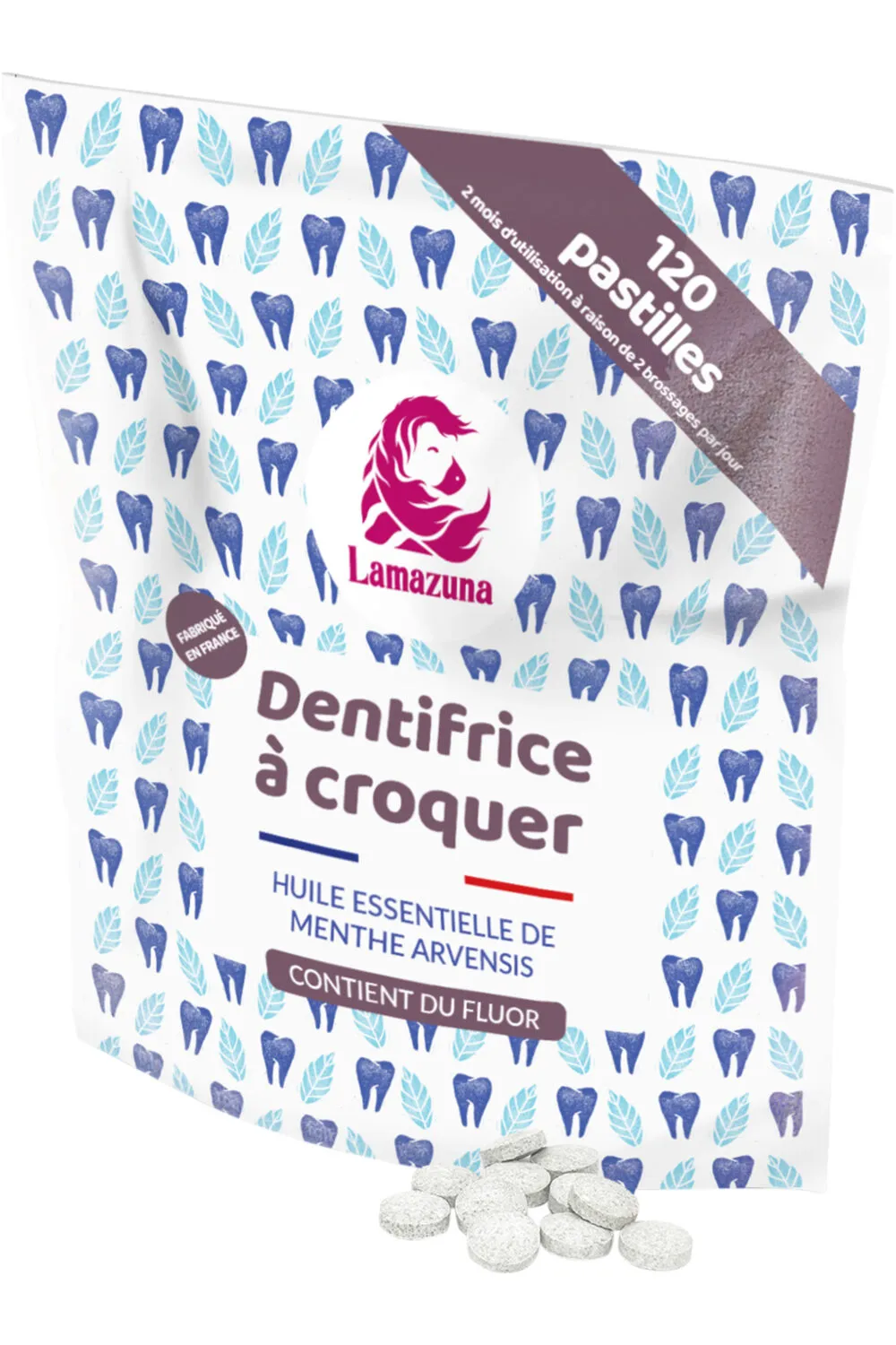 Lamazuna Dentifrice à croquer à la menthe-33 g