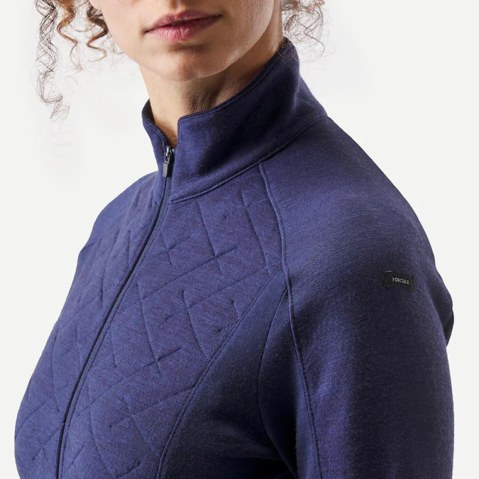 Decathlon Forclaz - Camisa feminina de manga comprida Forclaz MT900 em lã merino