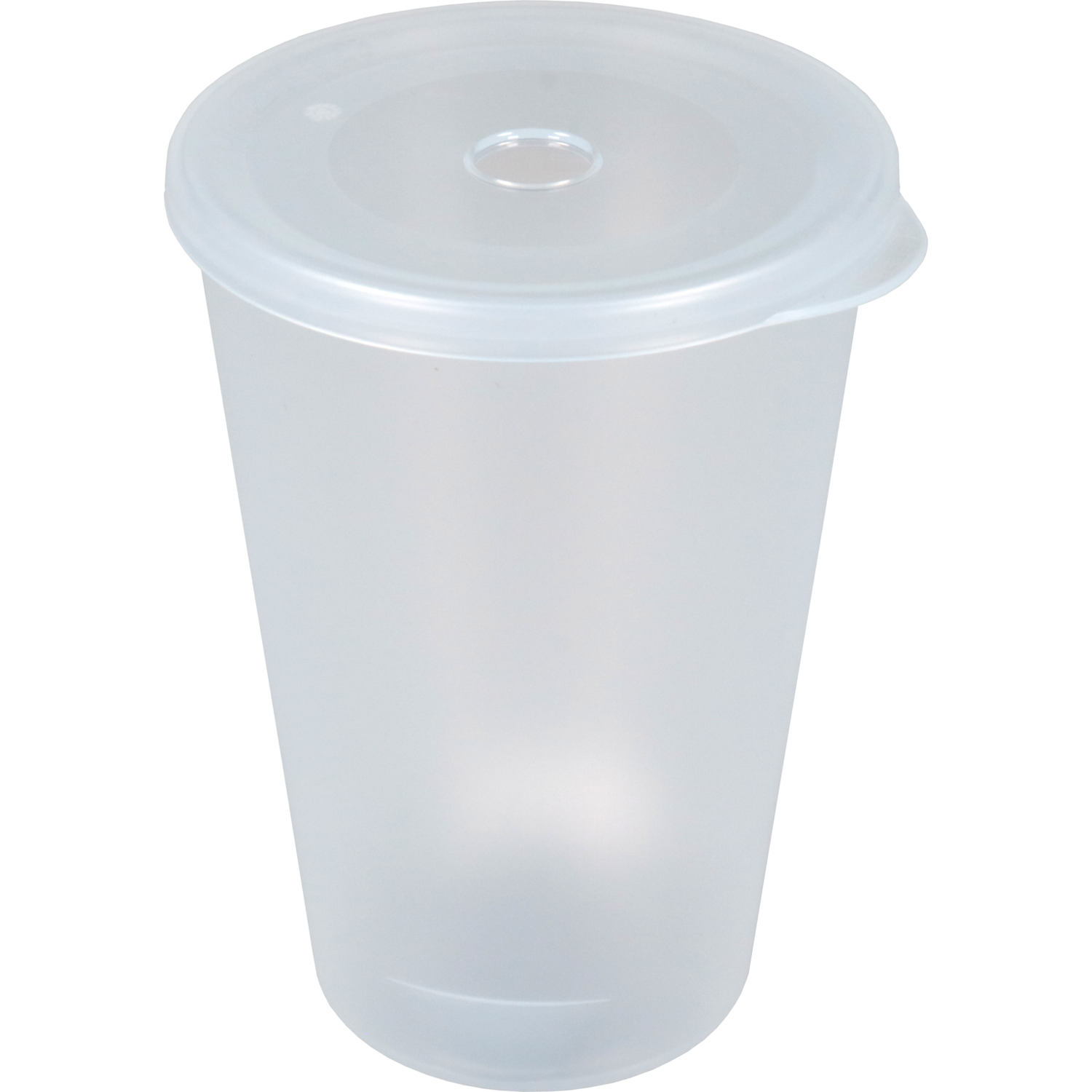 Circ Deksel, PP, rond, reusable, met gat, Ø90mm, transparant