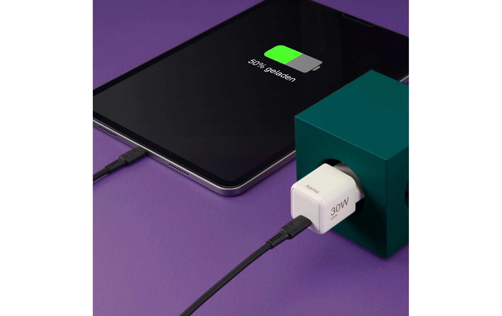 USB-Wandladegerät Gan charger USB-C 30 W WeissSuper-Mini-GaN-Ladegerät USB-C