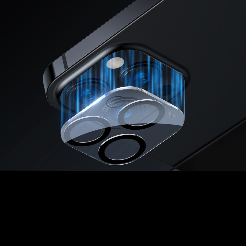 (2er Set) iPhone 13 Pro / iPhone 13 Pro Max Kamera Objektiv Protector Vollschutz Panzer Glas - Transparent