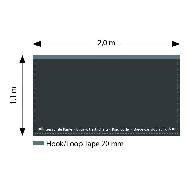 Stairville Skirt 300g/m² 2.0x1.1m Bk
