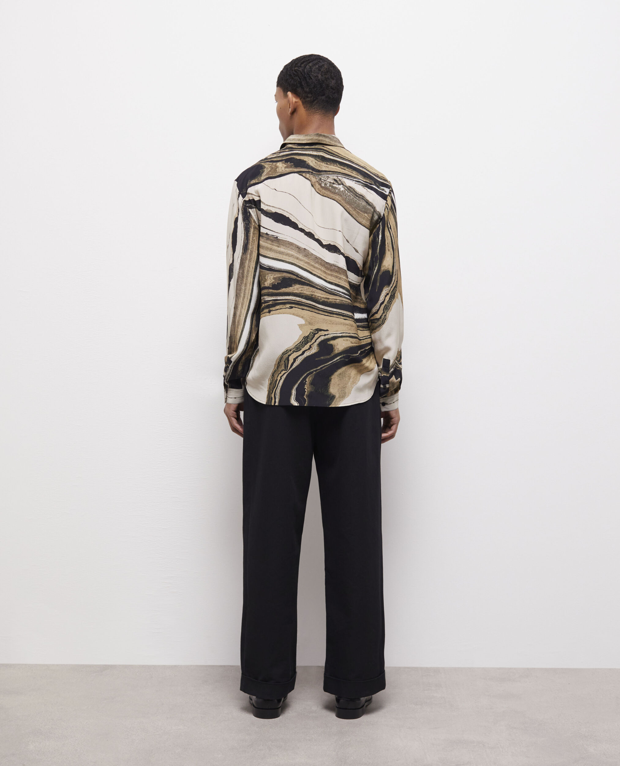Chemise en soie imprimée