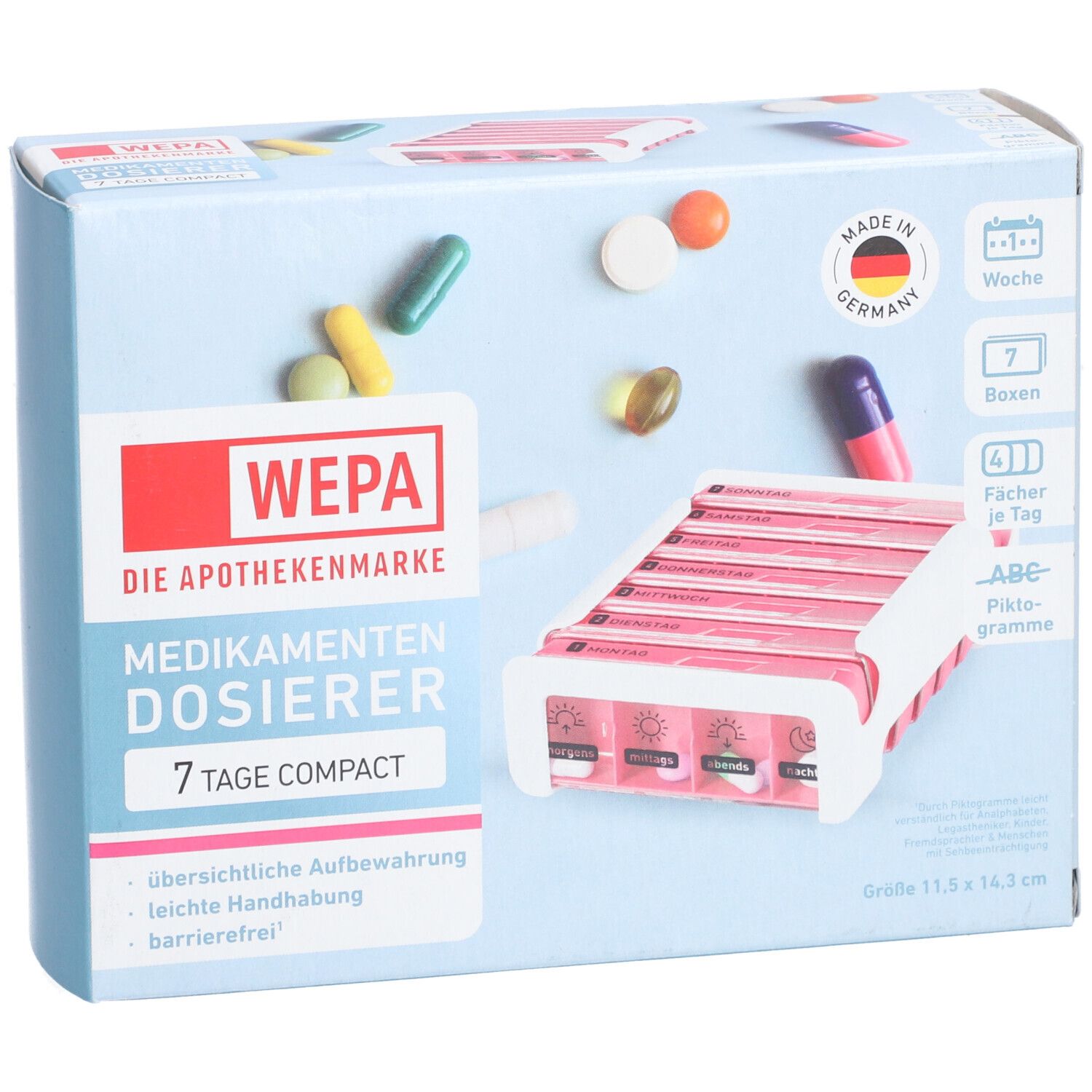 WEPA 7 Tage Compact Wochenmagazin weiß/pink