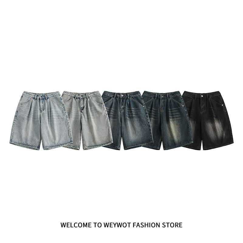 Sagidolls - Mid Rise Washed Denim Shorts