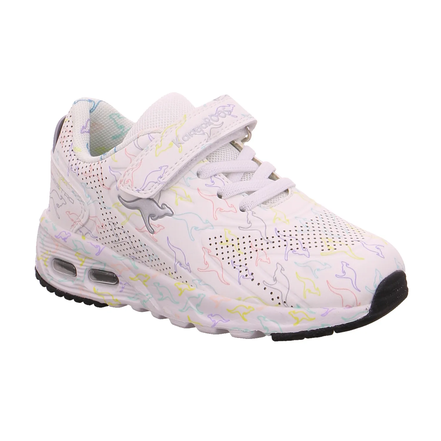KANGAROOS Kinder Sportschuh Weiss Lederimitat