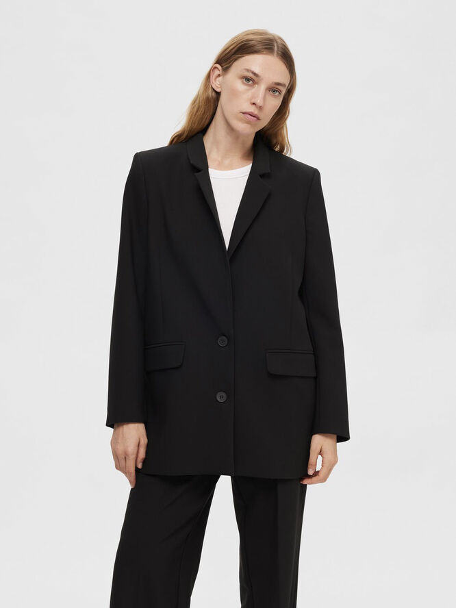 Selected Femme SLFRITA LS RELAXED BLAZER FD NOOS Sort