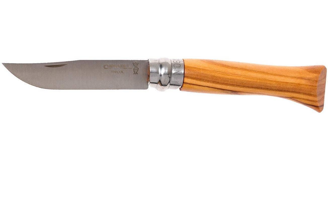 Opinel zakmes No. 6 Luxury Range, RVS, olijfhout