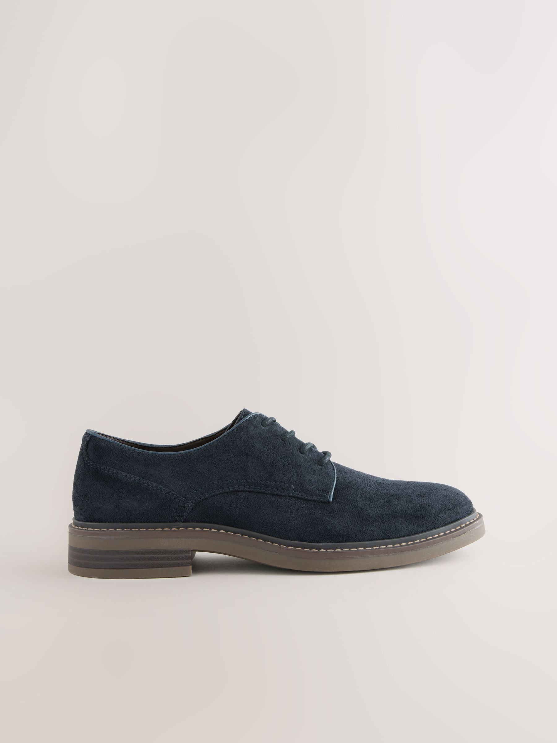 Marineblauw - Suedette Derby schoenen