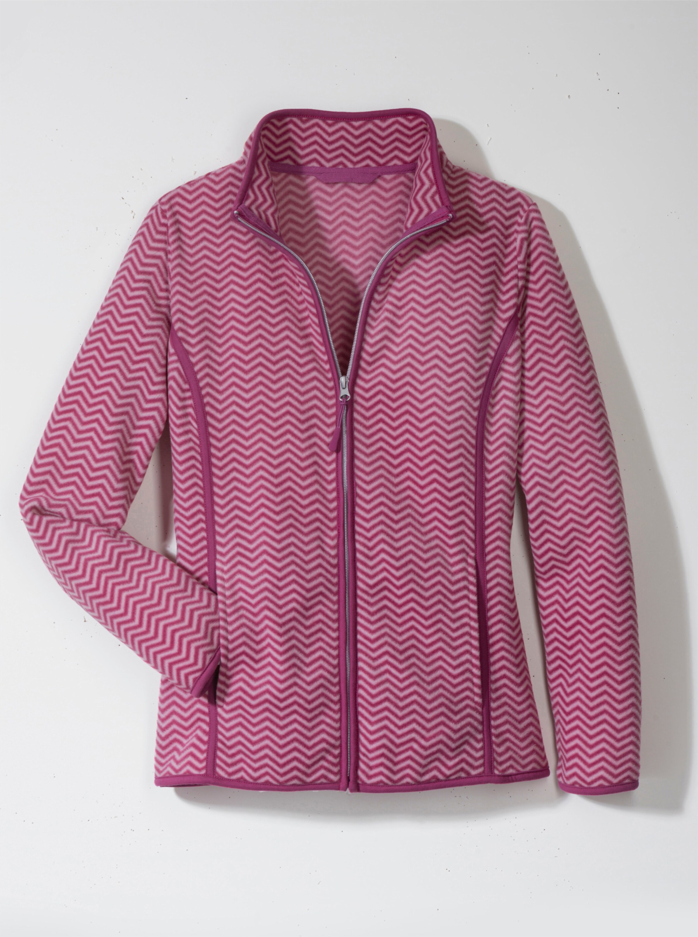 Fleecejacke mit Grafik-Muster allover