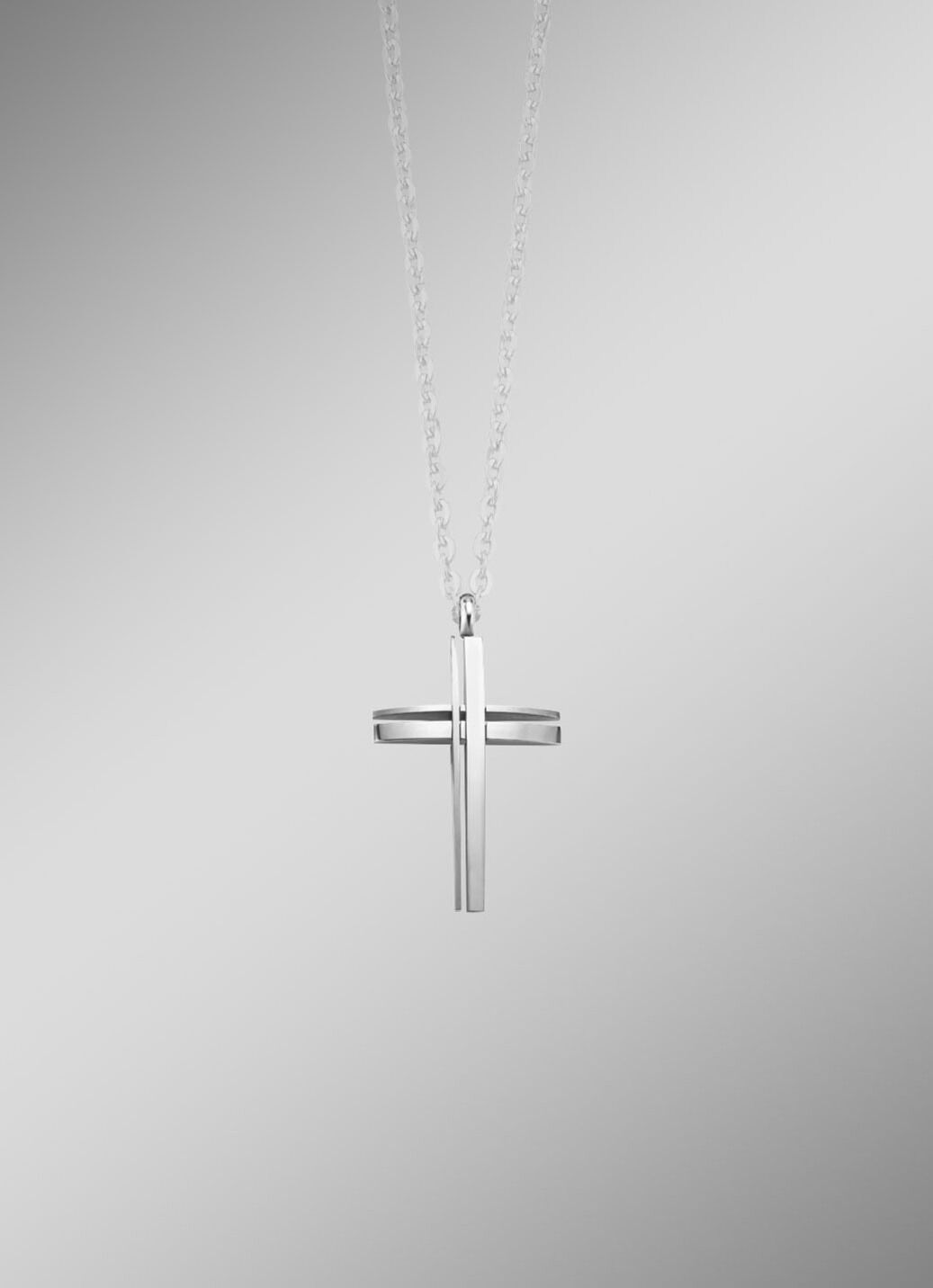 Durchbrochener Kreuz-Anhänger aus Edelstahl