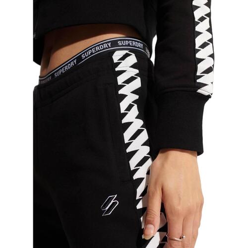 Superdry - CODE TAPE TRACKPANT Negro