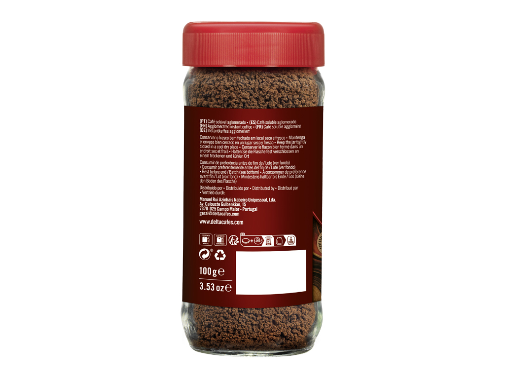 CAFÉ DELTA SOLÚVEL COM CAFÉÍNA 100G