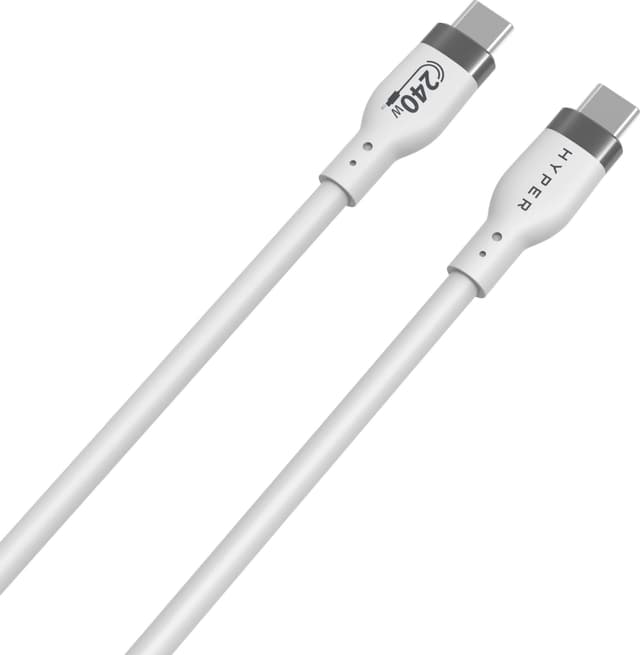 Hyper HyperJuice USB-C til USB-C opladningskabel 1 m (hvid)