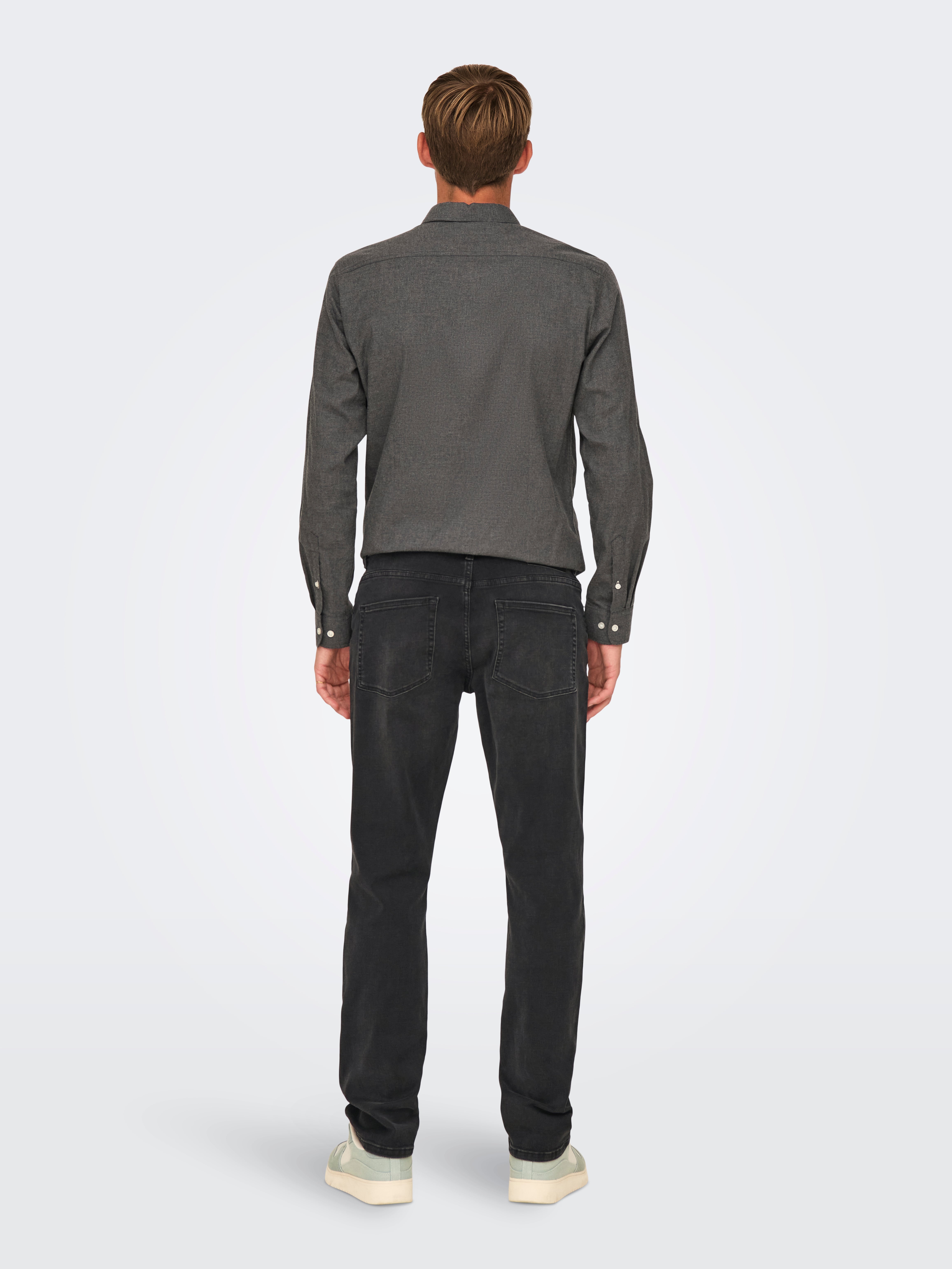 ONSWEFT Mittlere Taille Normal geschnitten Jeans Washed Black
