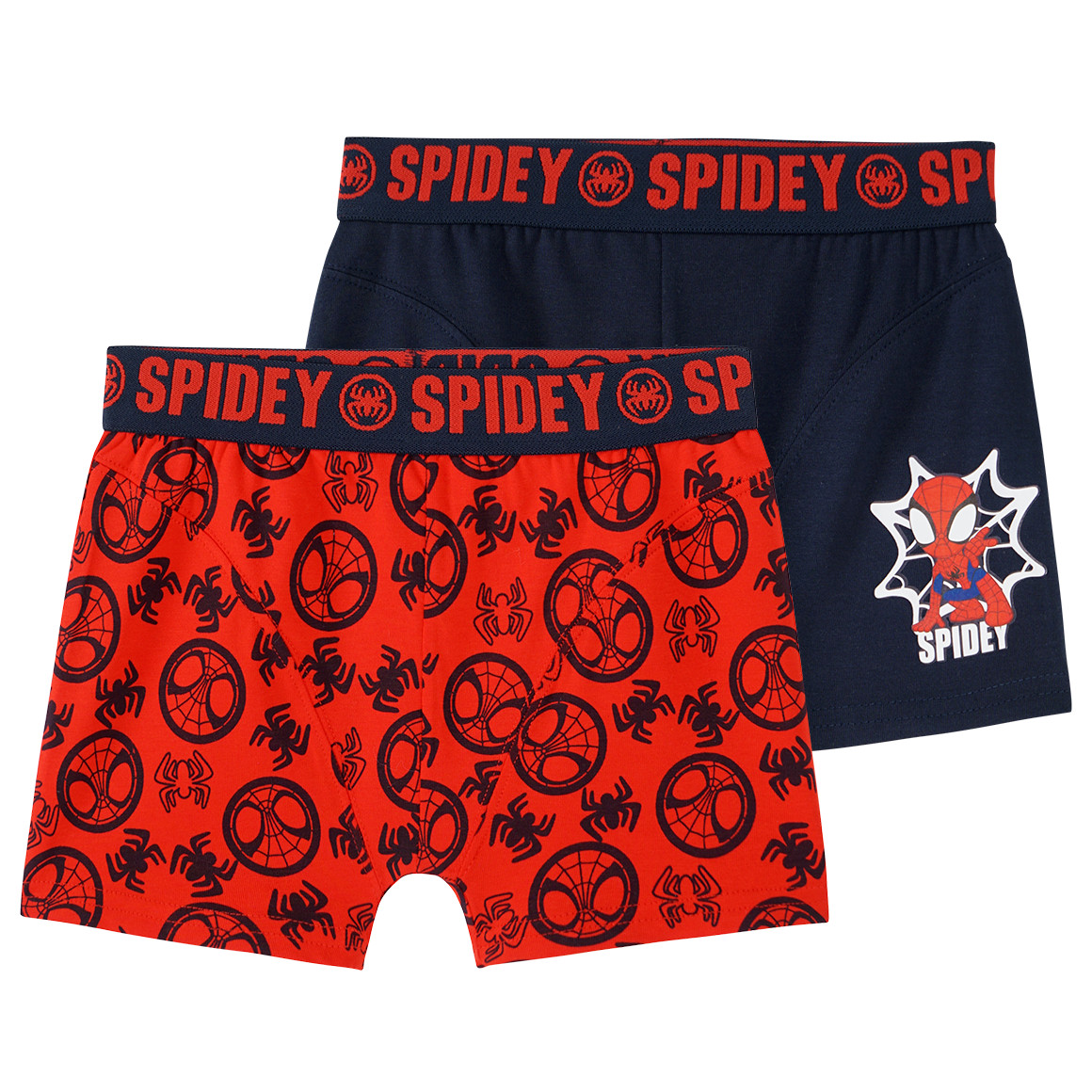 Topolino 2 Marvel Spider-Man Boxer mit Bio-Baumwolle rot / dunkelblau