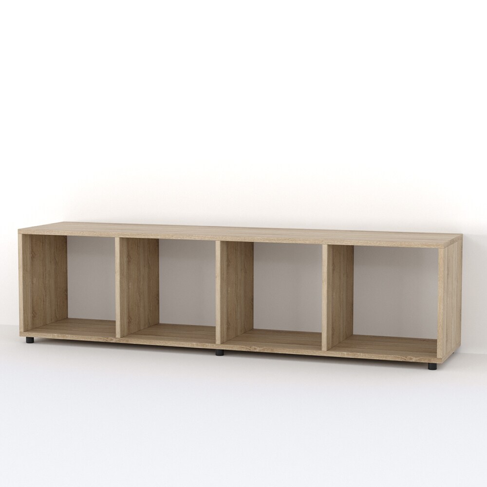 VICCO Raumteiler Ludus 4 Fächer Sonoma 144 x 36 cm - Standregal Hängeregal Regal TV Lowboard