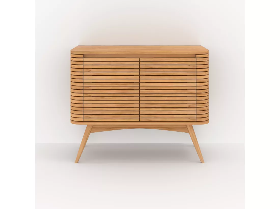 Meuble de salle de bain en bois de teck 100 cm - Auguste