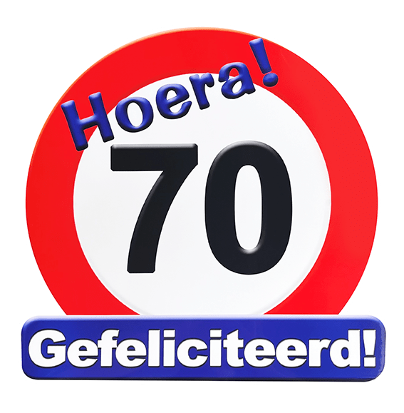 Deurbord 70 Jaar Verkeersbord 50cm