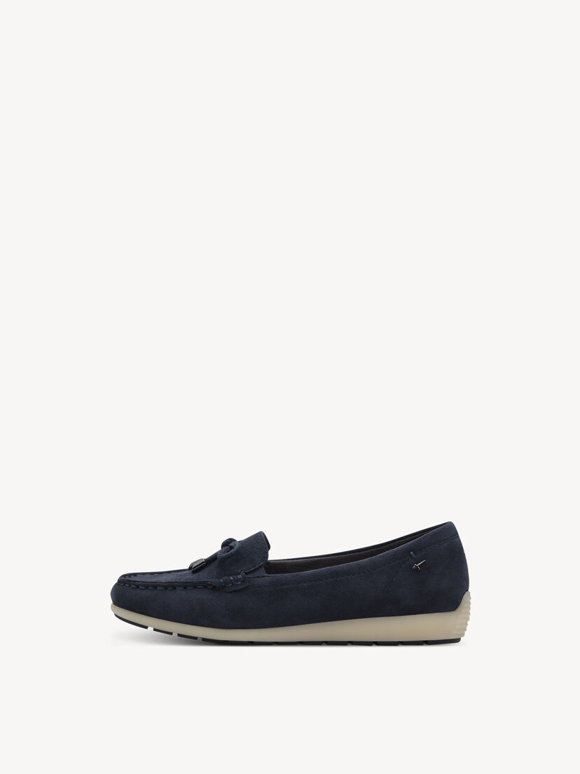 Leren Instappers - blauw