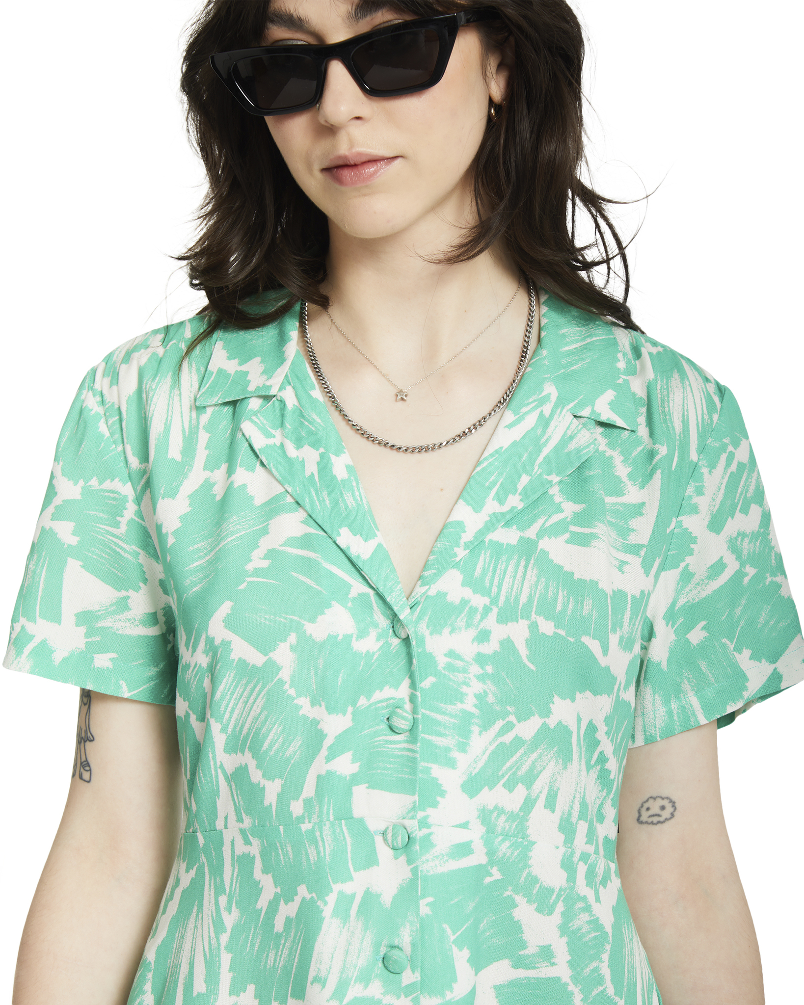 Volcom FA Alix Shirt Dress Jade