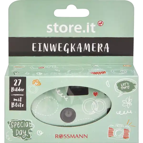 Einwegkamera mit integriertem Colornegativfilm