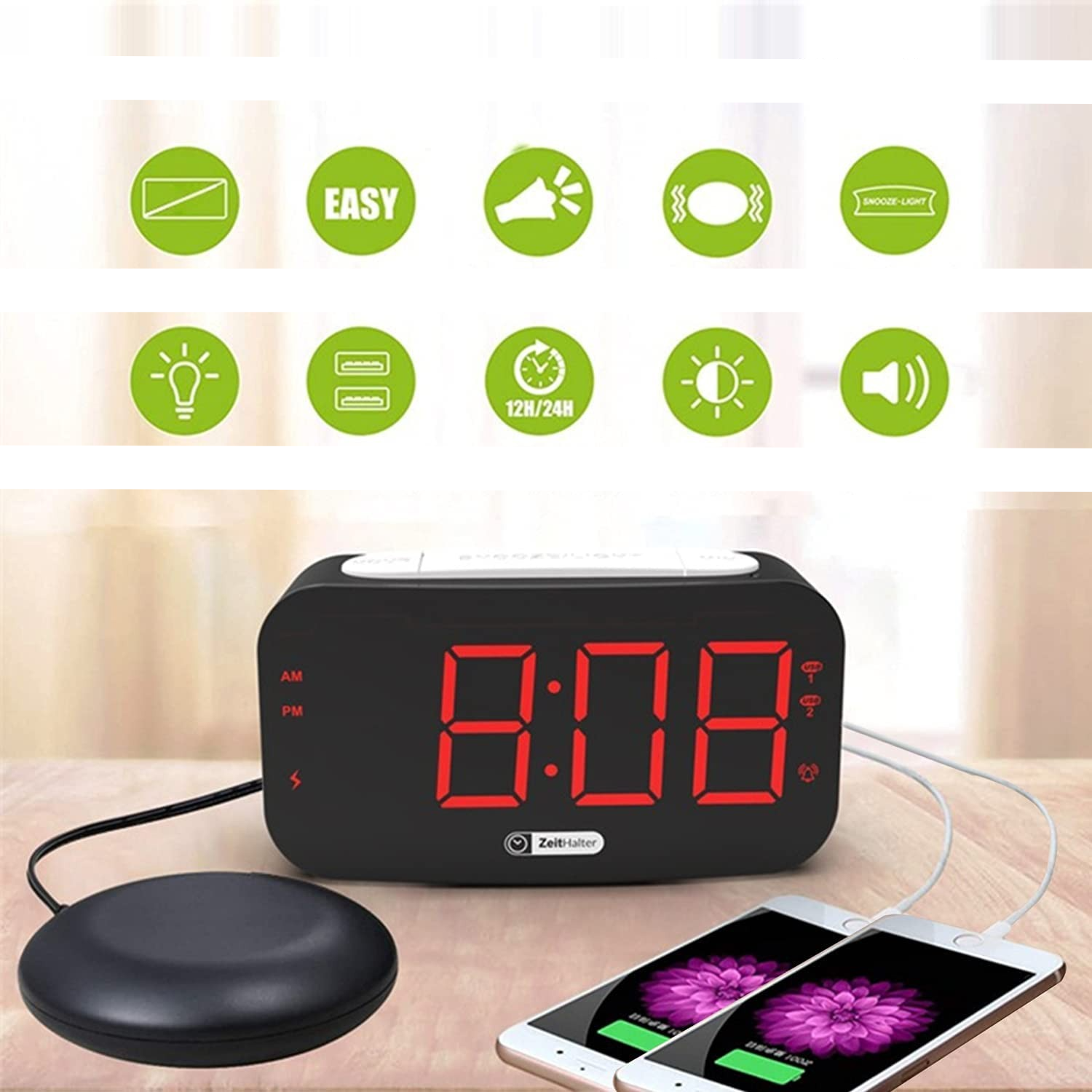 Digitaler Vibrations Wecker mit 6.5