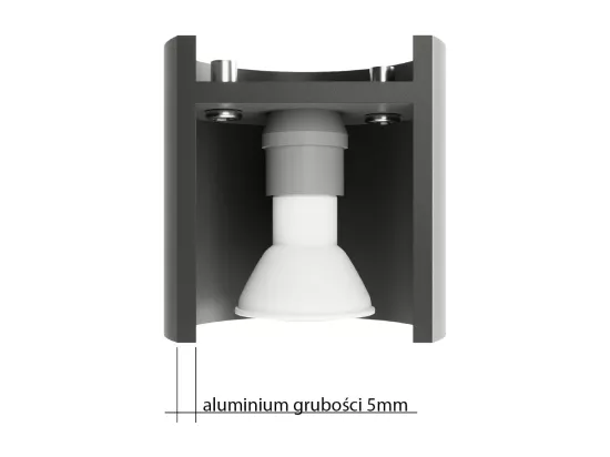 Sollux INEZ Plafonnier à 1 lumière, gris, G9