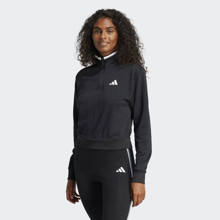 Adidas Veste de survêtement courte molleton à quart de zip Essentials Color Pop