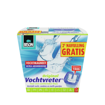 Bison vochtvreter magneet navulling 450 g (2 stuks)