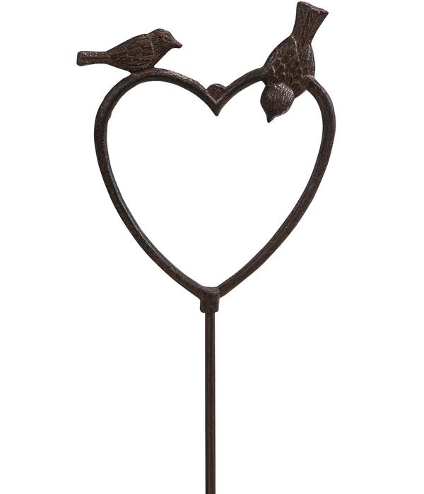 Dehner Gusseisen-Stab Vogelherz, ca. H120 cm