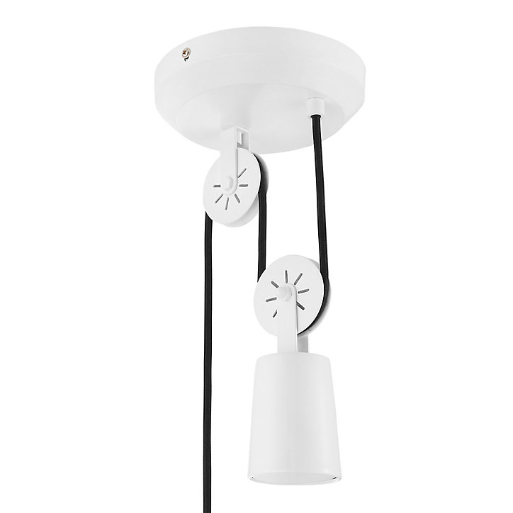 Suspension Yarra GoodHome E27 blanc mat