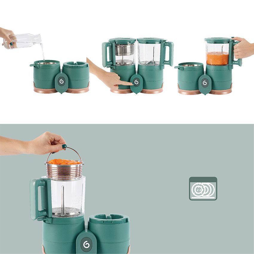 Robot multifonctions 4 en 1 - Nutribaby Glass - Ecru