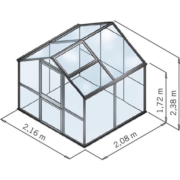 KGT Gewächshaus Galant II, ESG + HKP