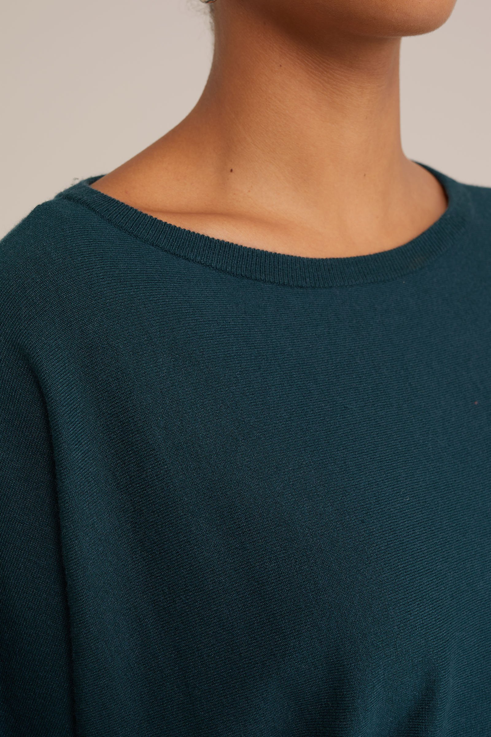 fijngebreide jurk WE Fashion Groenblauw