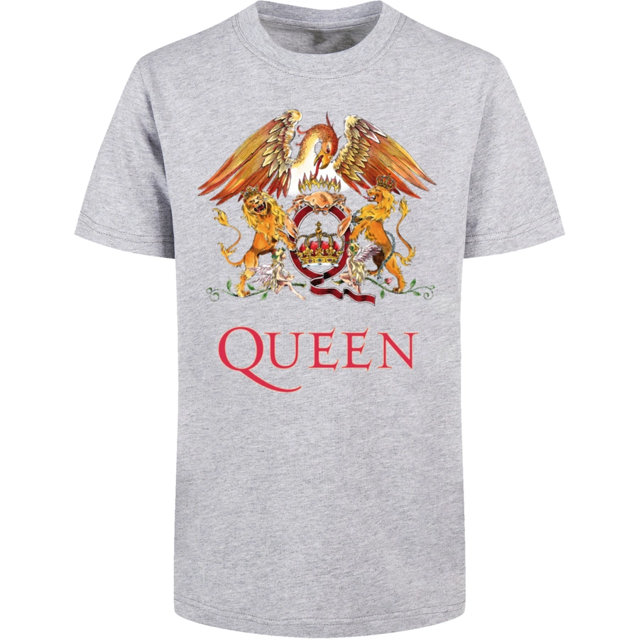 F4NT4STIC Basic Kids Tee Queen Classic Crest heathergrey