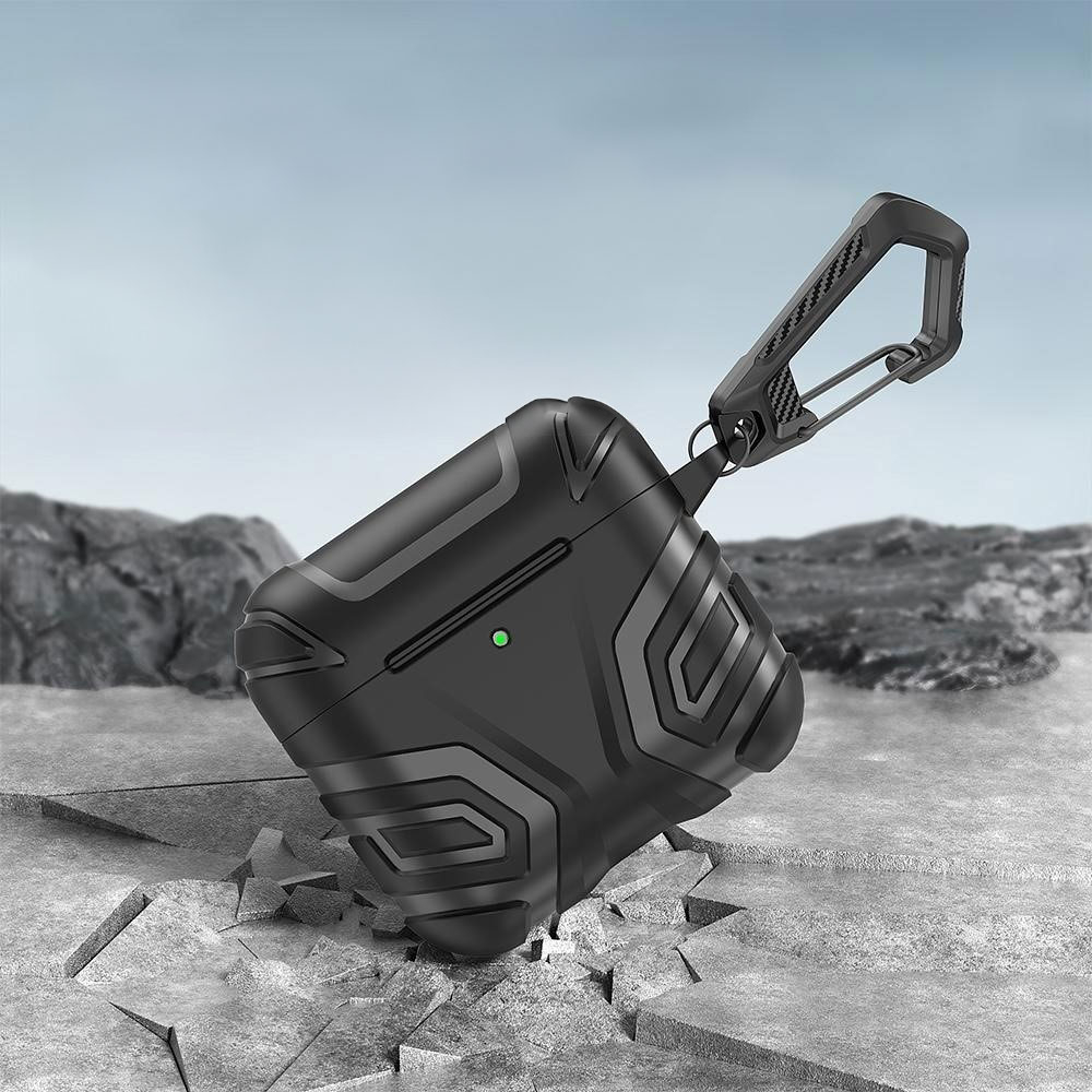 AirPods 4 Outdoor Gummi Schutzhülle mit Karabinerhaken - Grün