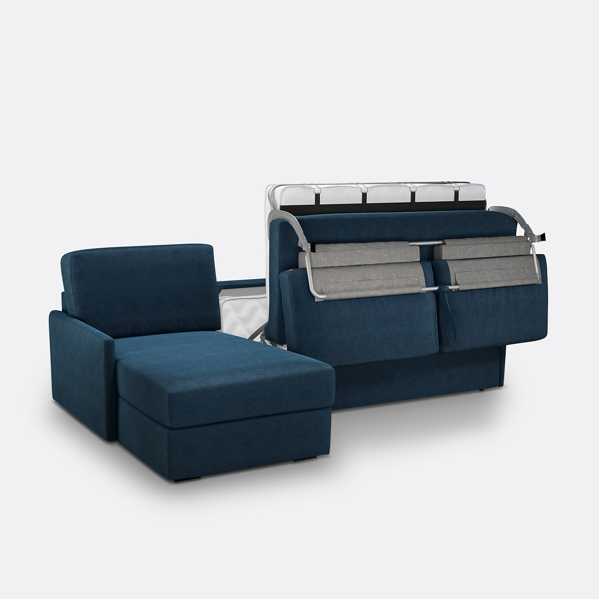 LA REDOUTE INTERIEURS<br>Sofá-cama de canto em veludo, espuma Marta