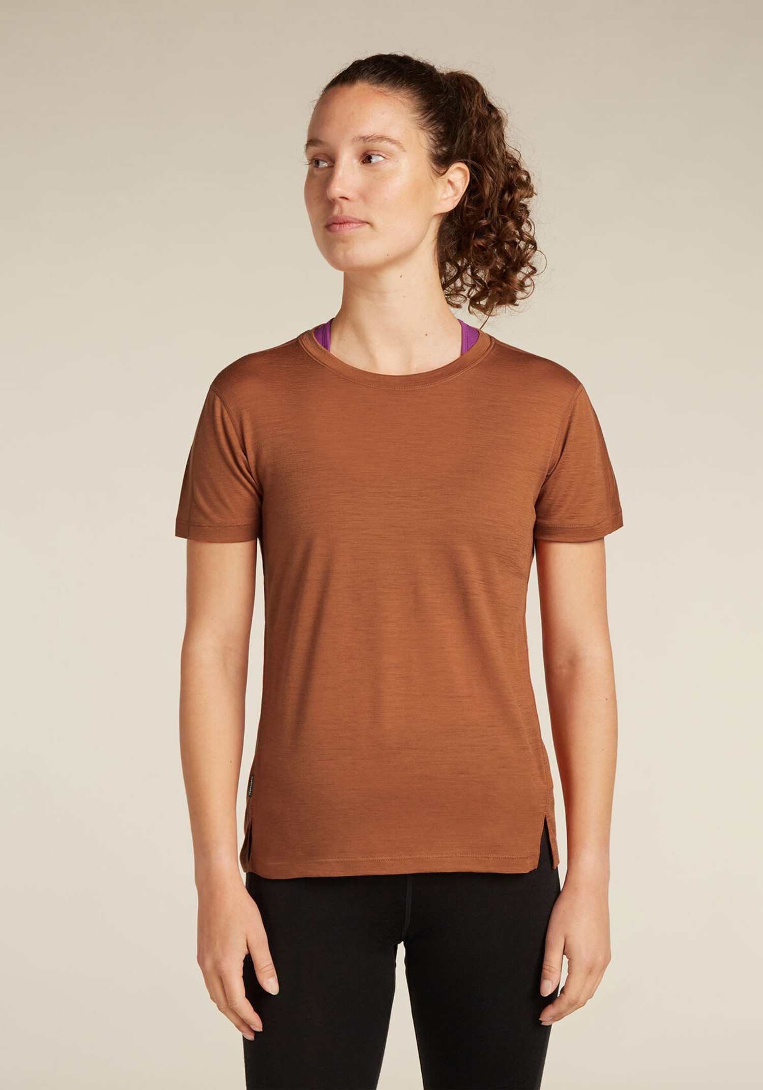 Icebreaker Damen-T-Shirt Mer 150 Ace SS Tee Dusty Clay