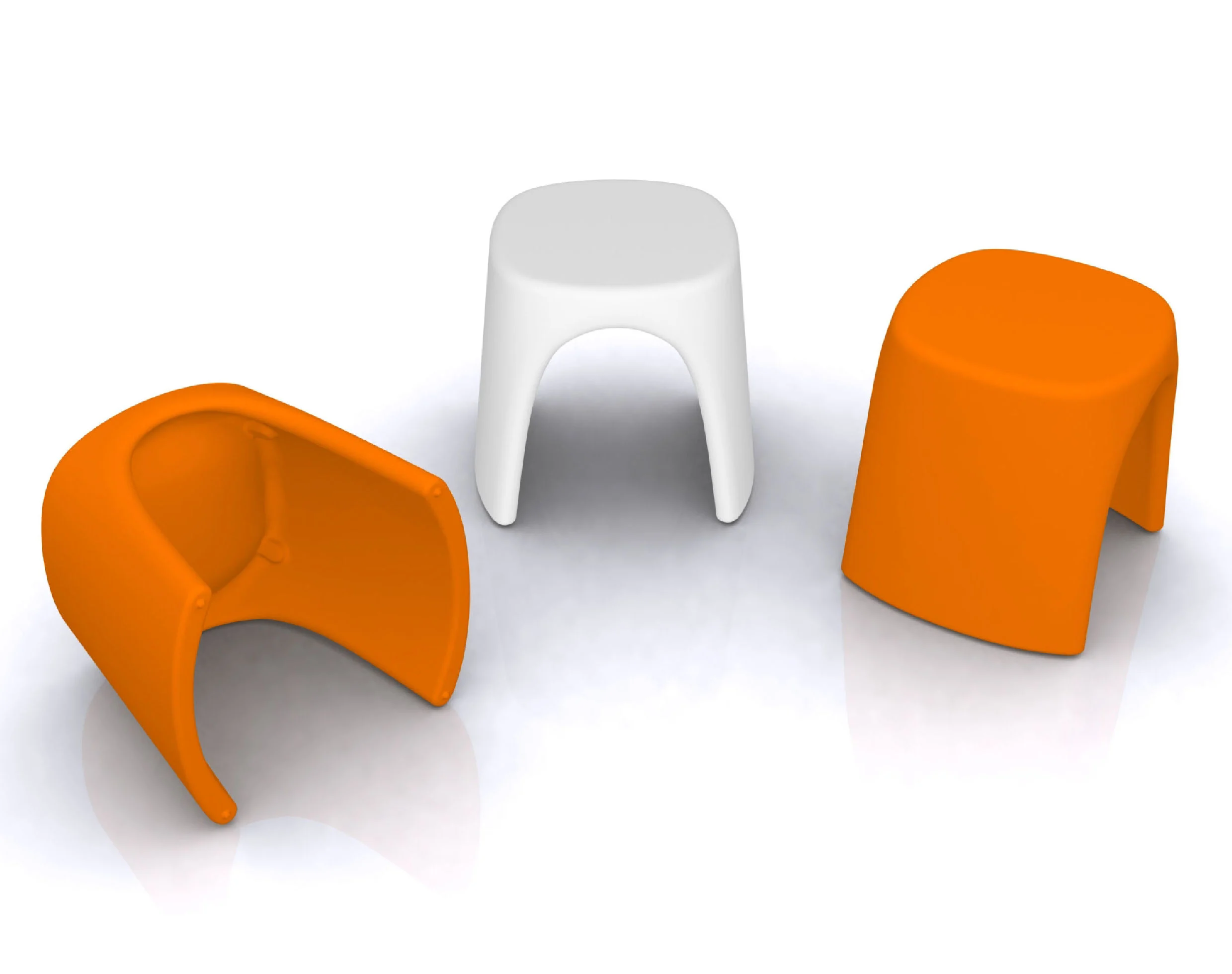 AMÉLIE - Tabouret empilable | Orange