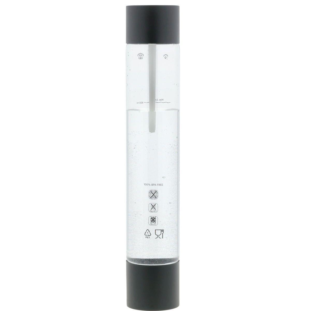 Nordic Sense flaske til kullsyremaskin 800ml (sort)