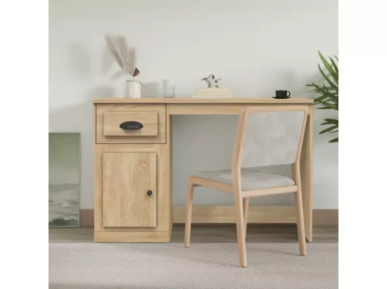 Bureau avec tiroir chêne sonoma 115x50x75 cm bois d'ingénierie