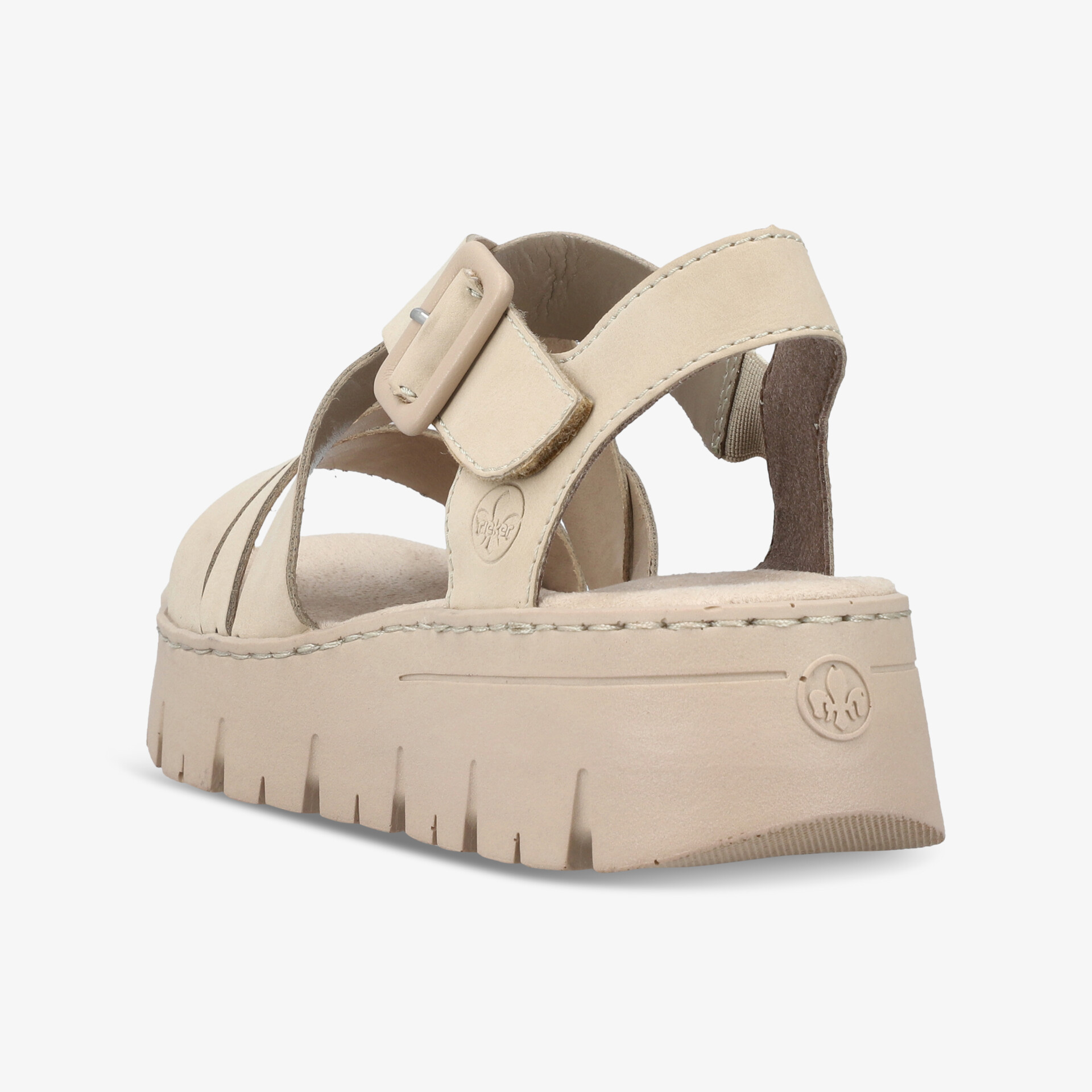 rieker Damen Plateausandalen beige