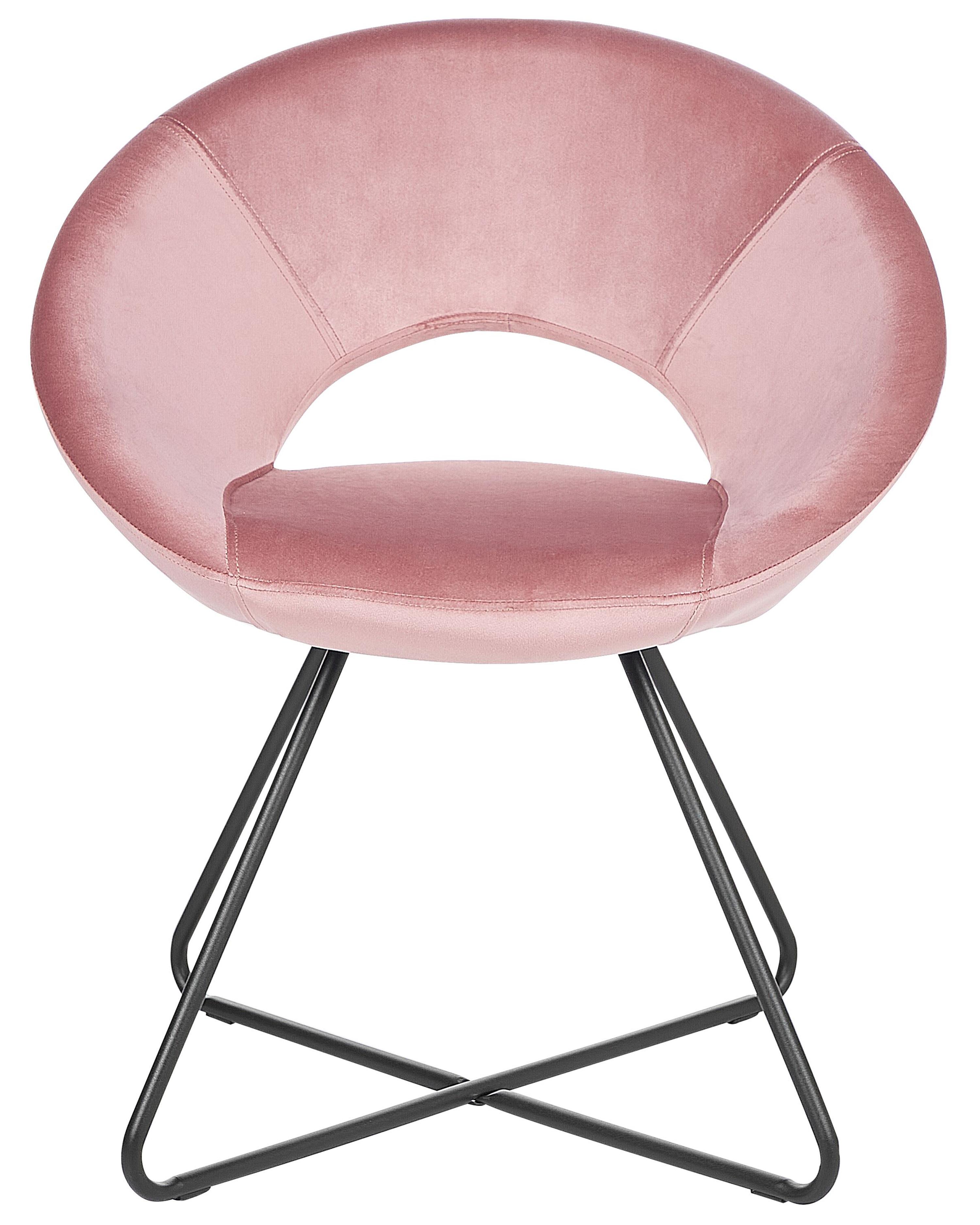 Eetkamerstoel RACHEL Fluweel Roze