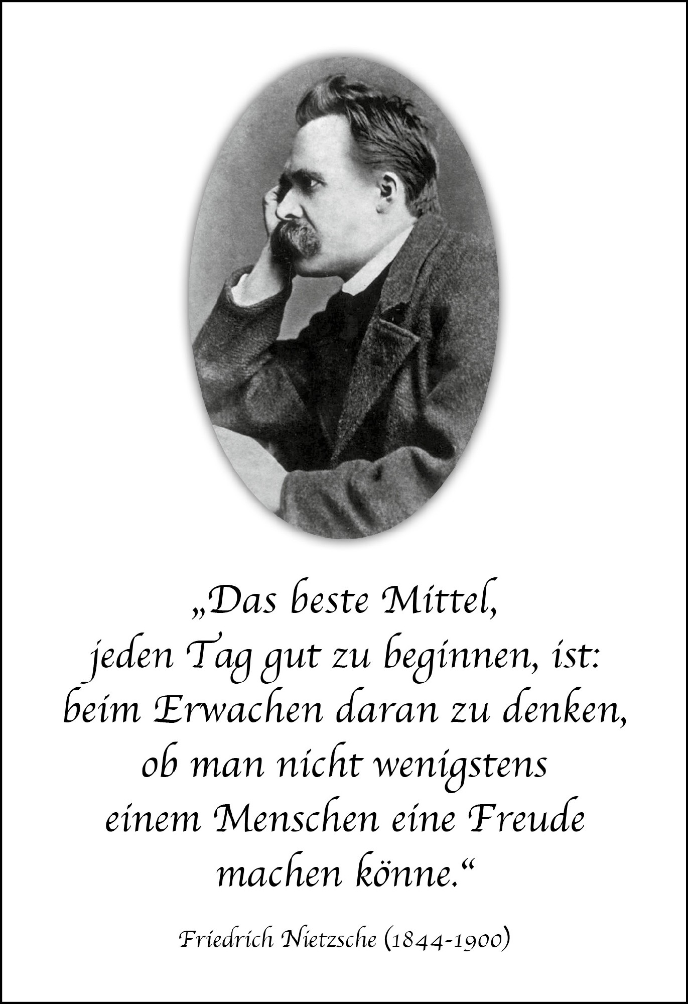 Postkarte 'Das beste Mittel jeden Tag zu beginnen' günstig bestellen