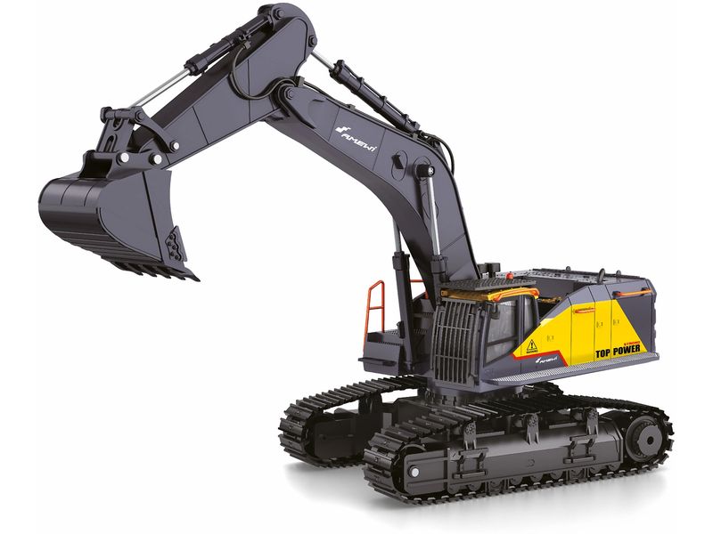 Amewi Raupenbagger ACV730 V1 Gelb, RTR, 1:14 Voll funktionsfähiger Kettenbagger im Massstab 1:14