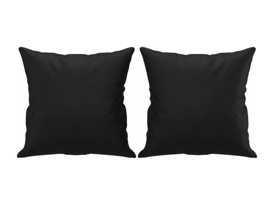 Canapé 2 places avec oreillers décoratifs noir 120cm similicuir
